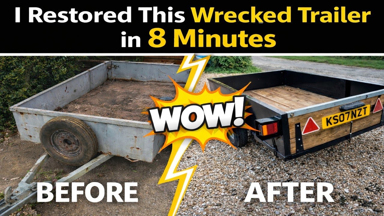 I Restored This Wrecked Trailer in 8 Minutes | Full DIY Transformation