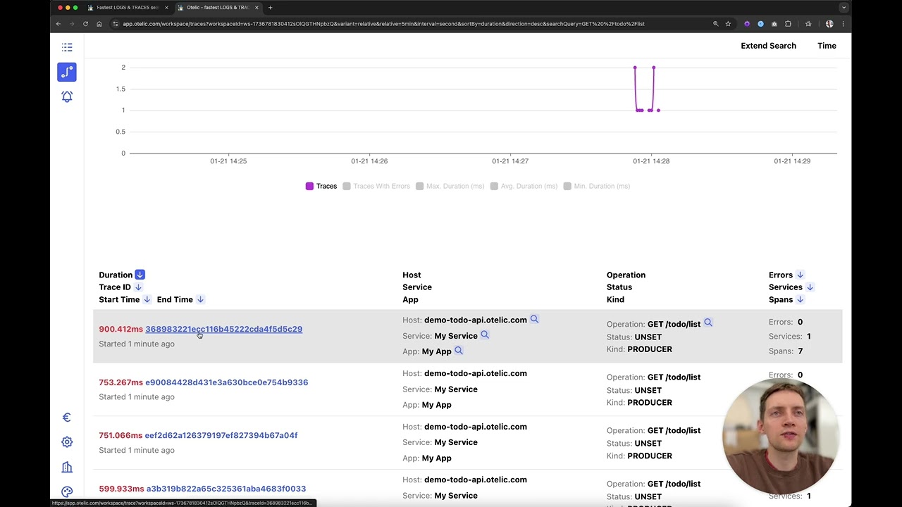 What trace is and how can i debug my app with traces?