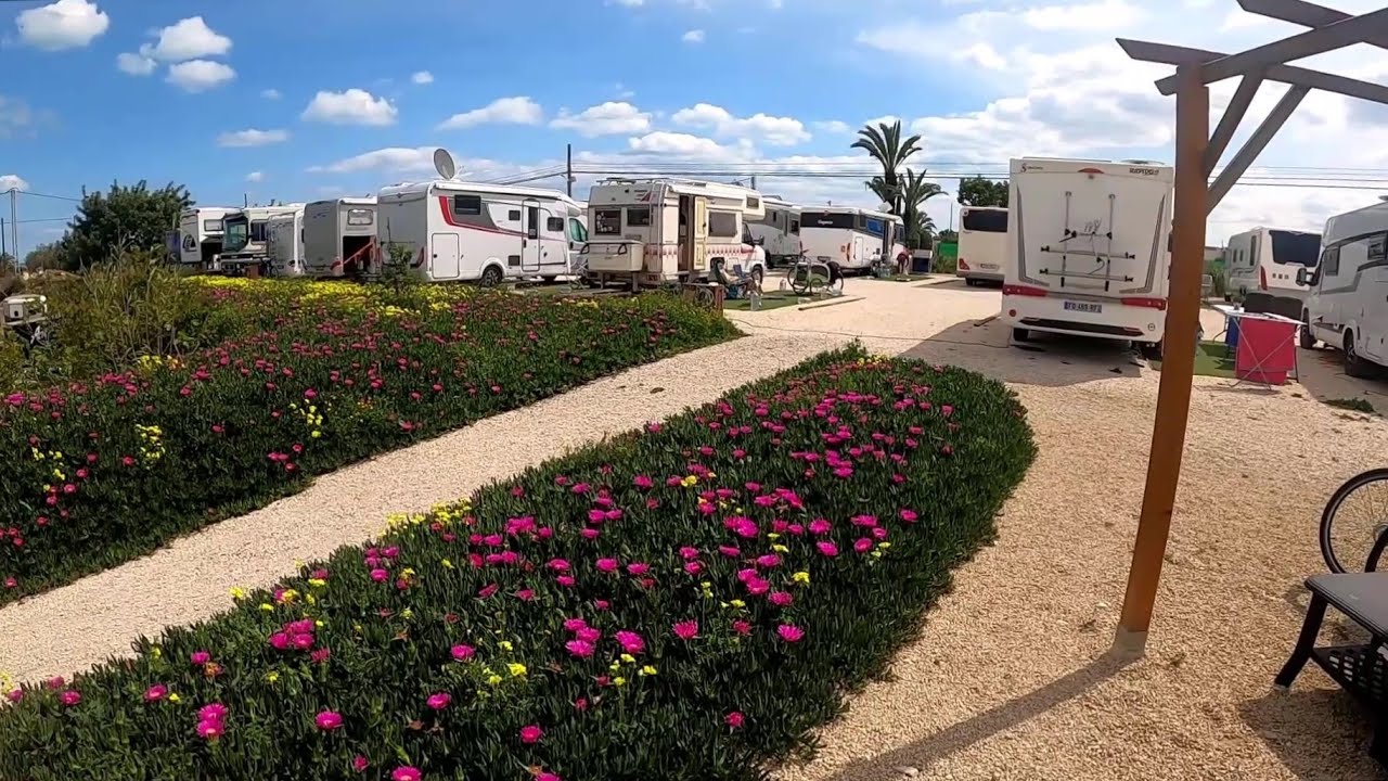Tour 2022 - Reisemobilstellplatz Stellplatz Camper Area El Pinet Playa in La Marina (Spanien)