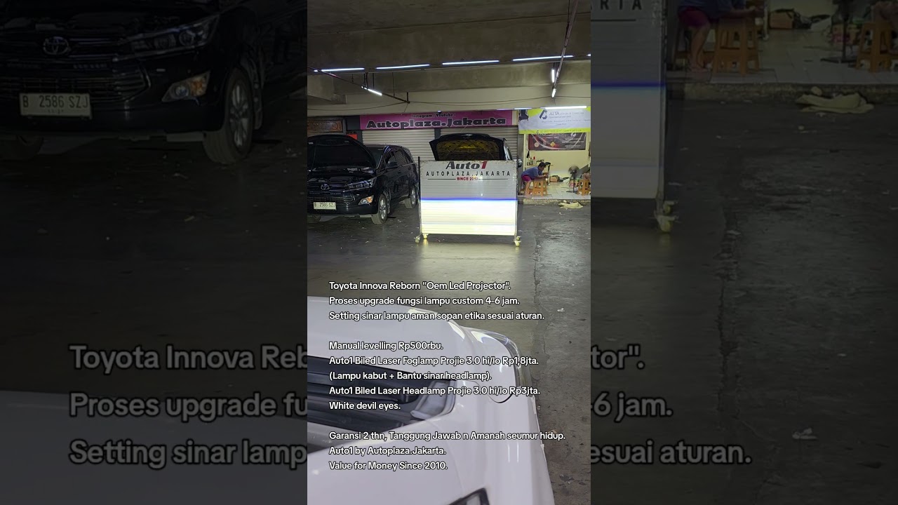Toyota innova reborn solusi lampu mobil terang fokus tembus hujan no silau Auto1 Biled Laser Pro 3.0