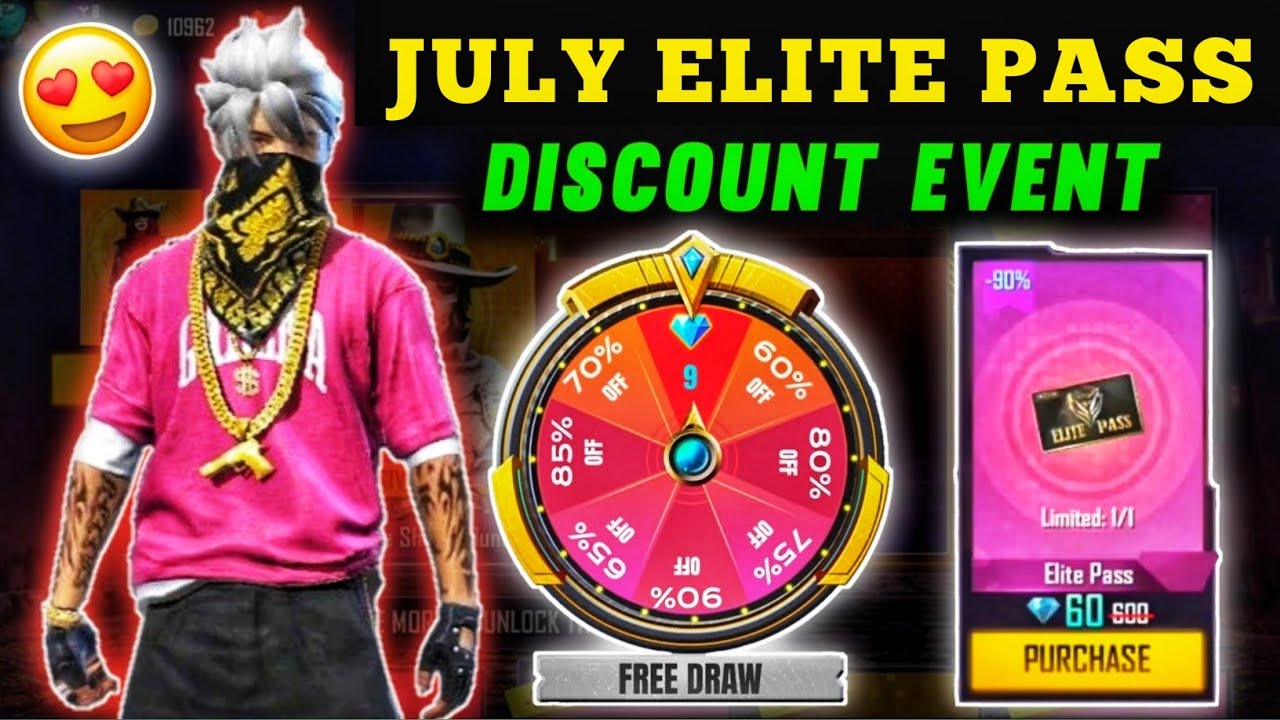 July Elite Pass Discount Event 2021 | Wheel Of Discount Event | Garena Free Fire Misty Shop Event