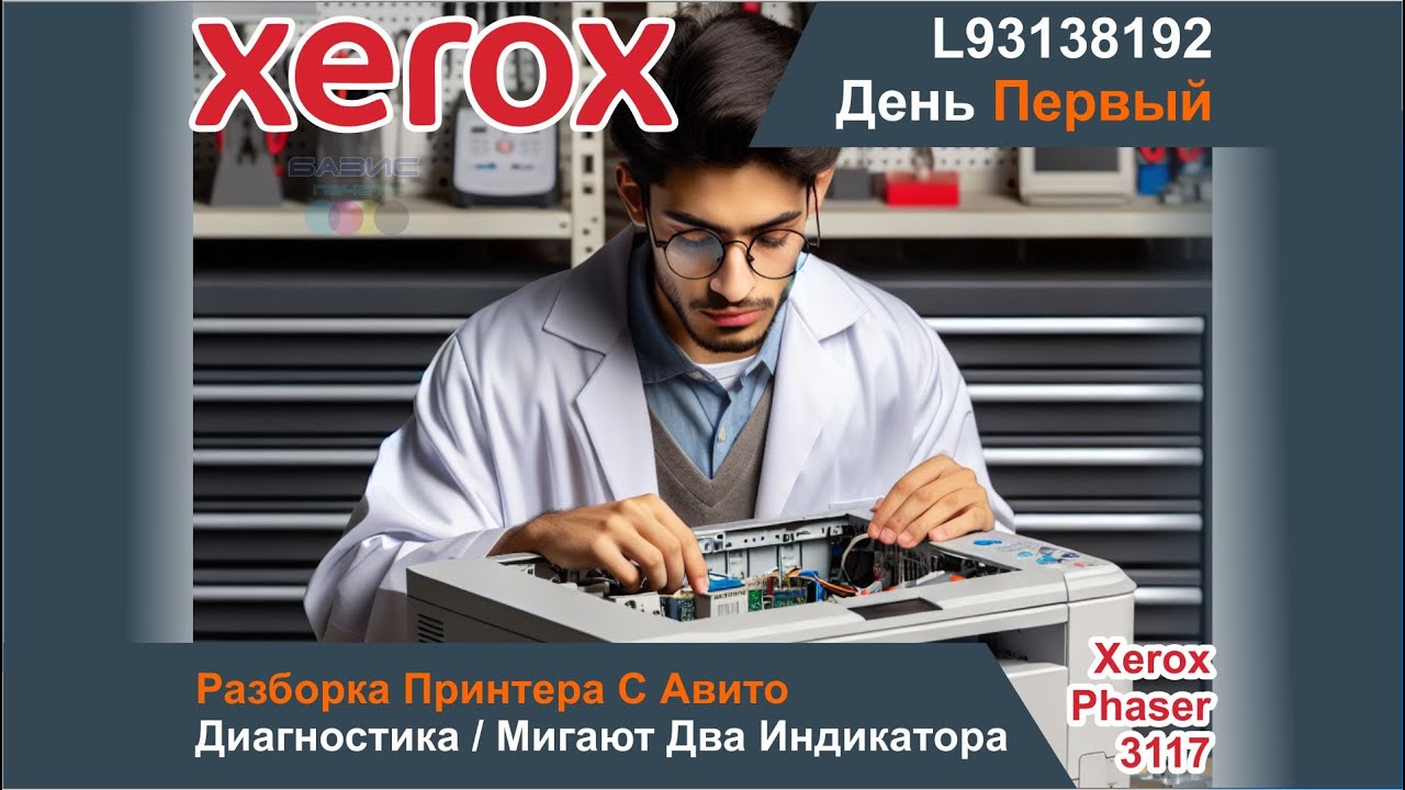 Xerox Phaser 3117 L93138192 С Авито / Диагностика / Мигают Два Индикатора