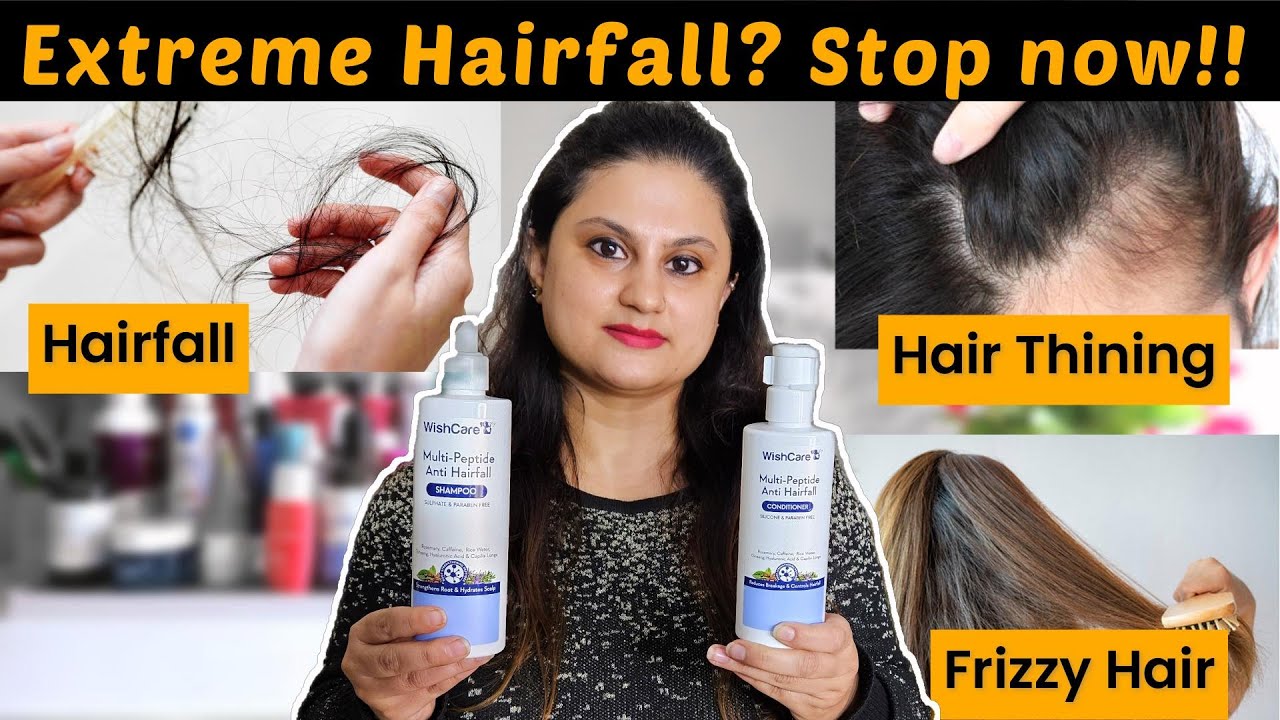 2-Week Challenge🔥 with Wishcare Multi Peptide Anti Hairfall Shampoo & Conditioner | Stops Hairfall??