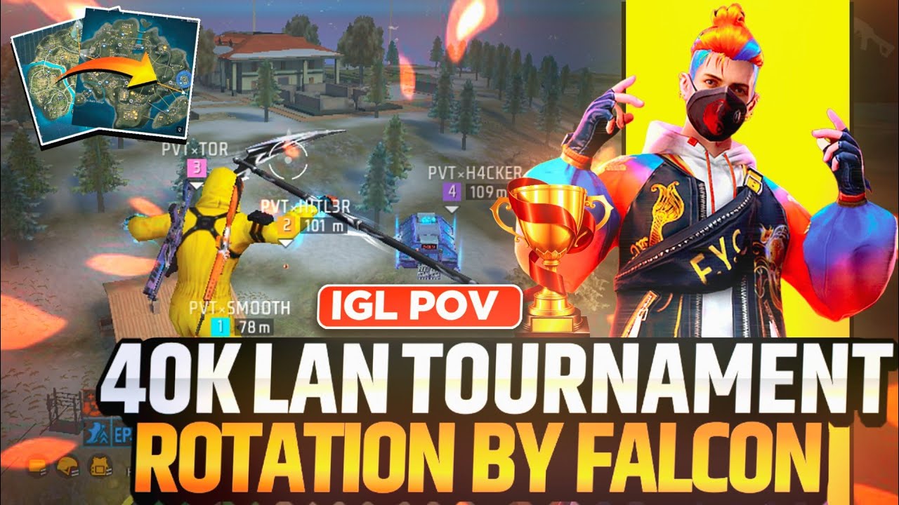 FALCON IGL POV 👀 ROTATION KING 🏆 | 40K LAN TOURNAMENT HIGHLIGHTS #igl 