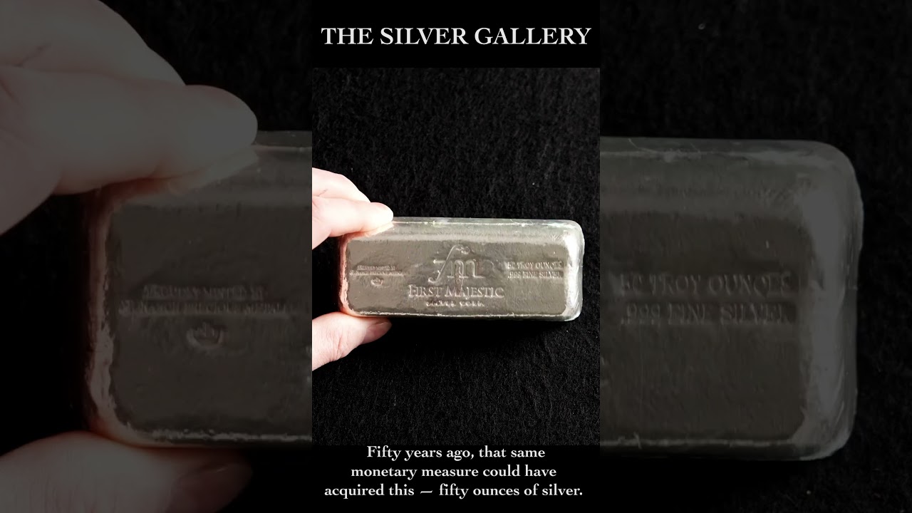 $100 in Silver  1 Ounce Today vs 50 Ounces Then
