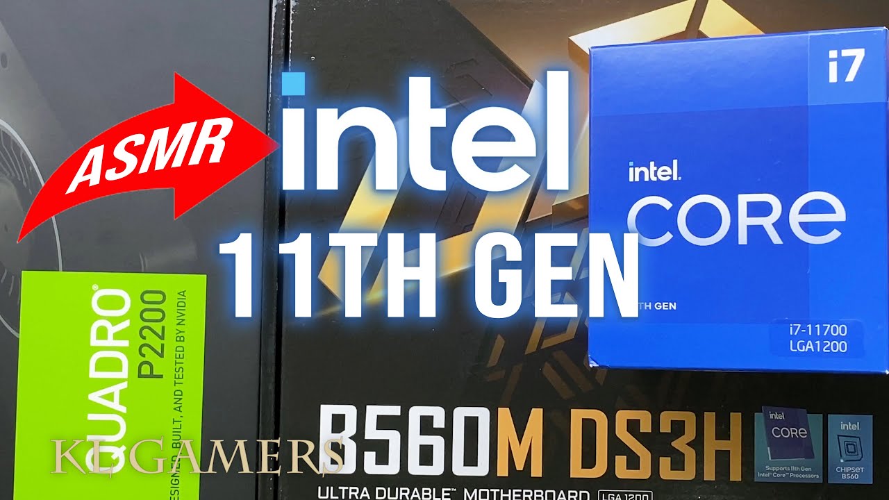 ASMR PC Build intel 11th Gen Core i7 11700 GIGABYTE B560M DS3H NVIDIA QUADRO P2200