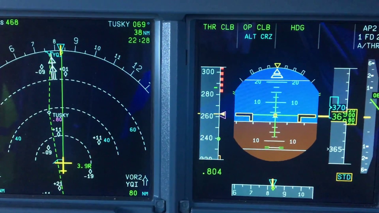 Airbus 330-300 Iberia. BOS-MAD.(Cockpit view)1080HD