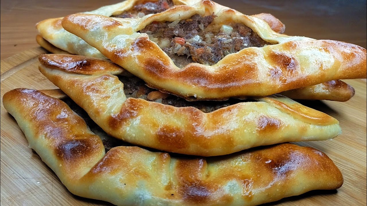 ВКУСНЫЕ И АРОМАТНЫЕ! ПИДЕ  с фаршем! ТУРЕЦКАЯ ЕДА. Самый оригиналный рецепт! ШЕФ МУСЛИМА