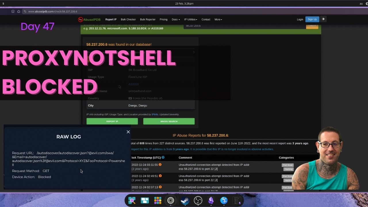 Day 47 of Becoming a SOC Analyst | ProxyNotShell Exploitation Attempt — CVE-2022-41082