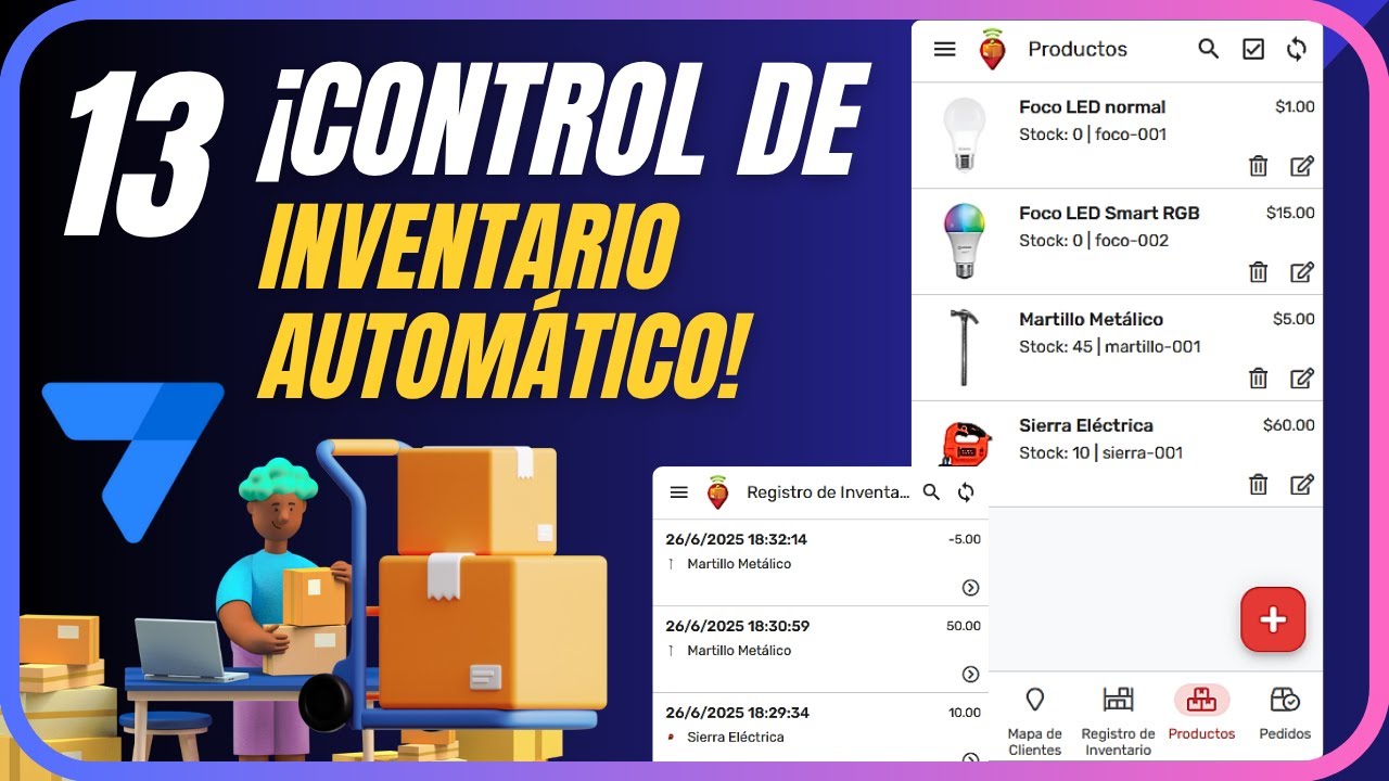 CONTROL DE INVENTARIO AUTOMÁTICO 🤖 en AppSheet (Parte 1) | Movimientos y Stock en TIEMPO REAL (BOTS)