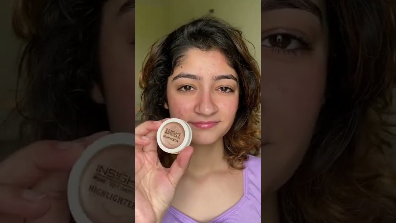 Хайлайтер до 100₹ 😱😱 | обзор хайлайтера insight 🧡 #makeupshorts
