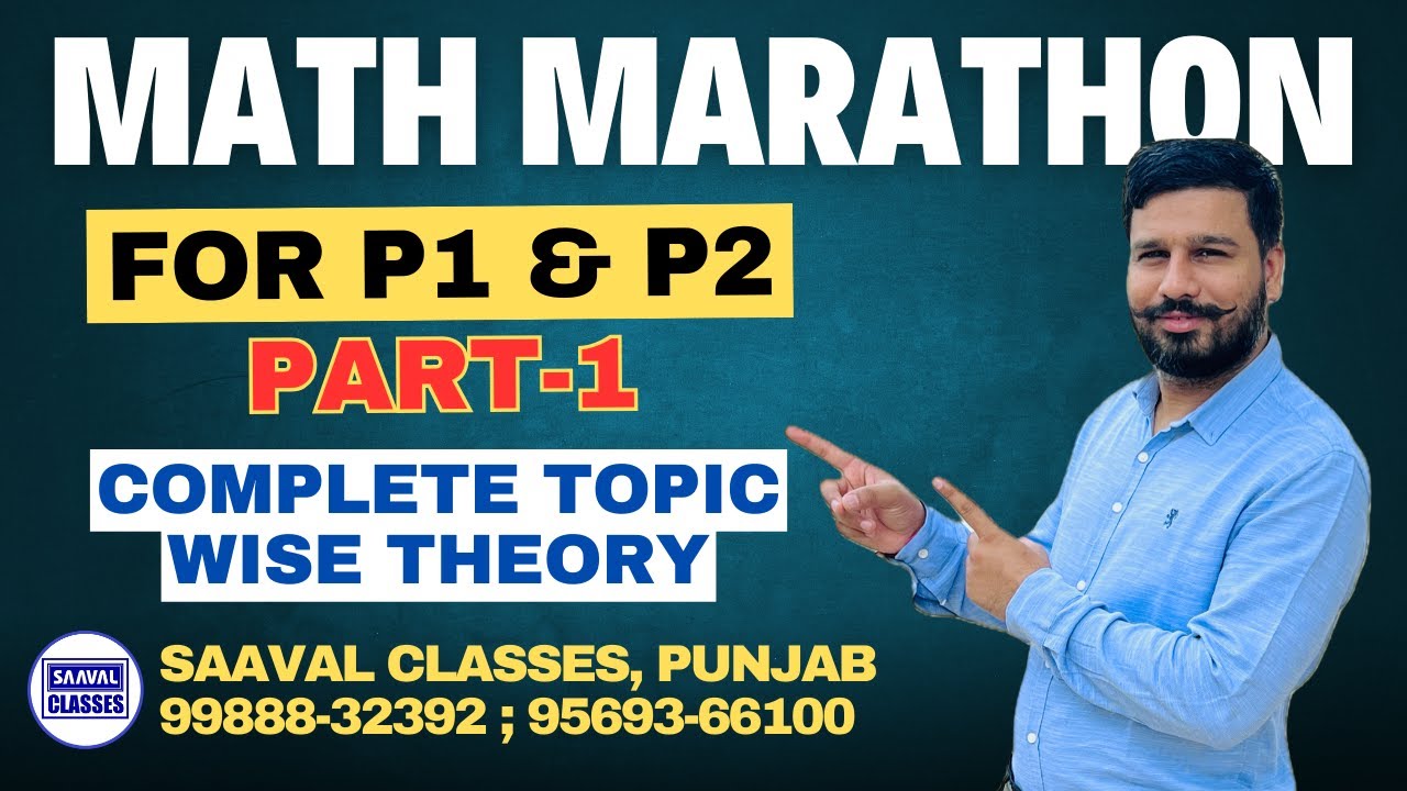PSTET MATH MARATHON PART-1 | For P1 & P2 | SAAVAL  CLASSES 99888-32392