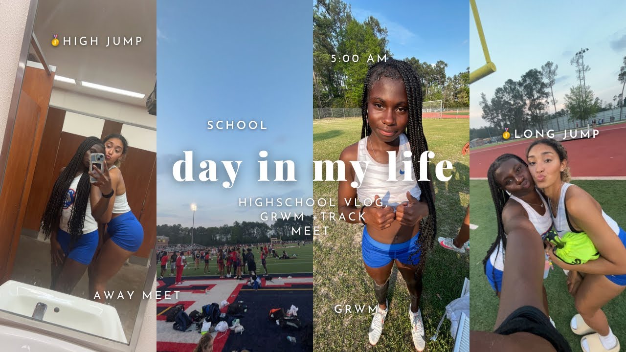 day in my life: highschool vlog, grwm + track meet