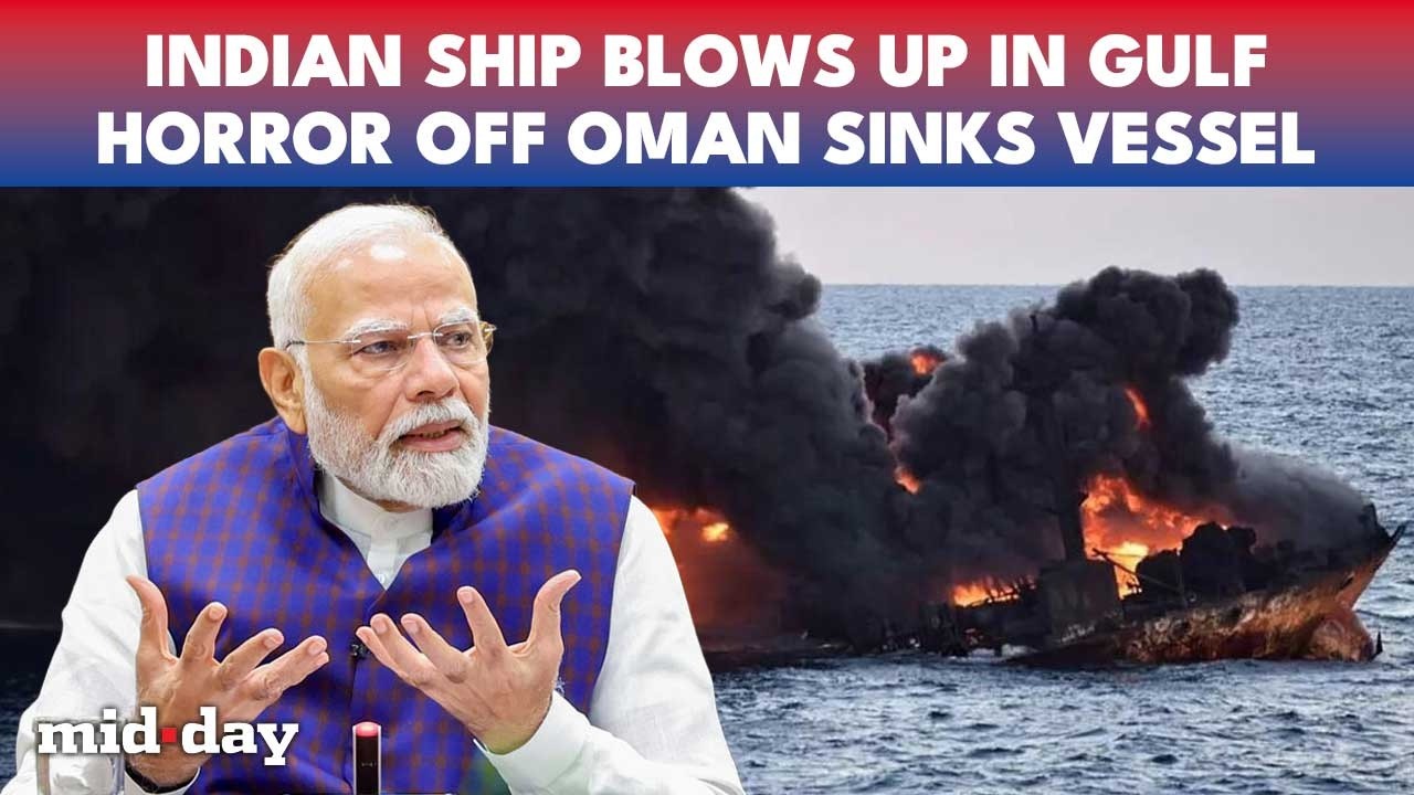 Indian Cargo Vessel IN FLAMES, Deadly Strike ROCKS Ship With 14 Indian Crew Members Onboard