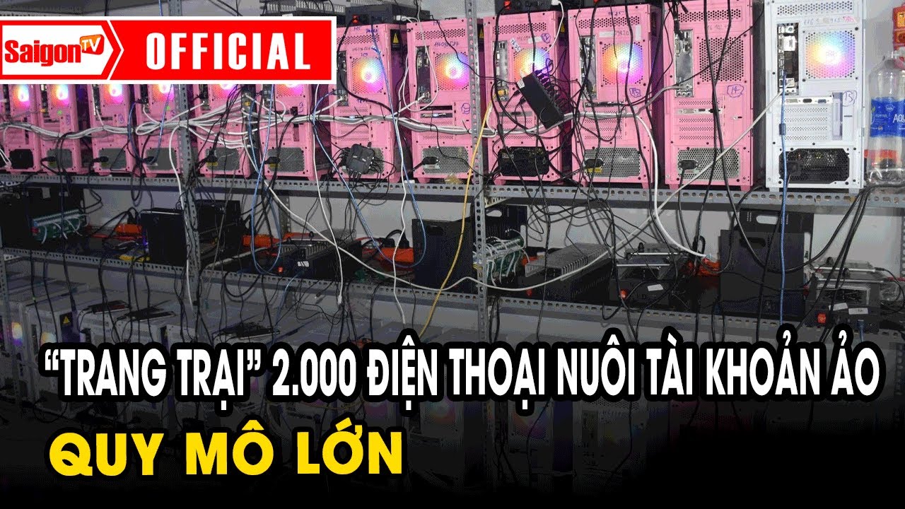 Đ&agrave; Nẵng triệt ph&aacute; &ldquo;trang trại&rdquo; 2.000 điện thoại nu&ocirc;i t&agrave;i khoản ảo quy m&ocirc; lớn | Tin tức SaigonTV