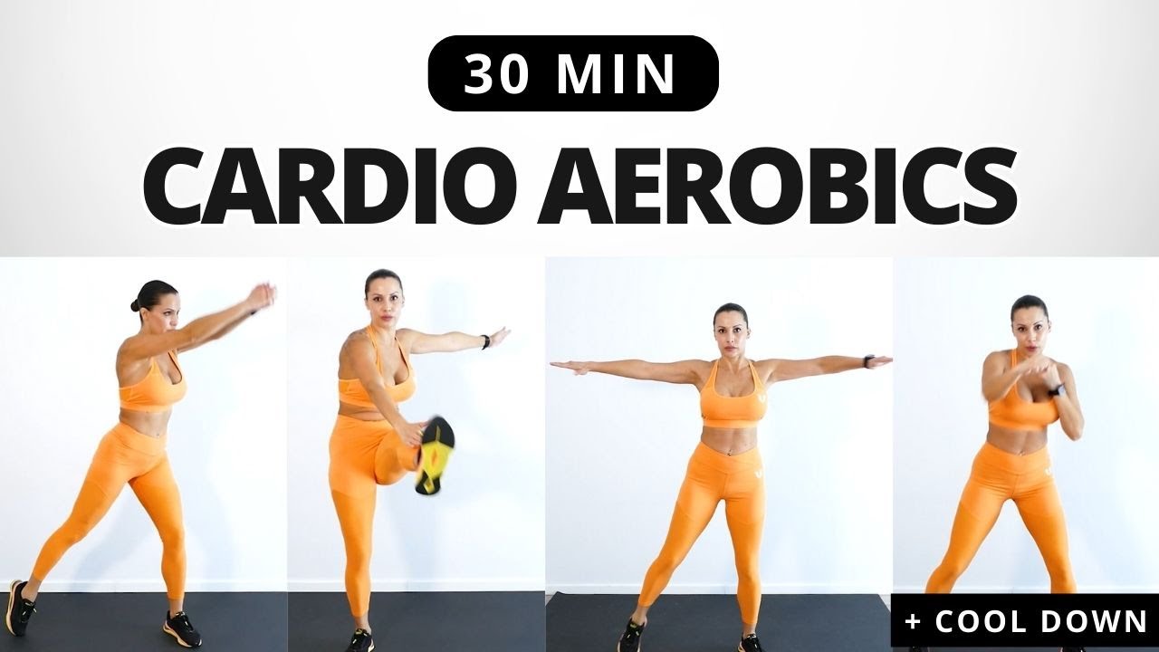 30 Min Beginner Aerobics At Home | Low Impact Cardio Exercises w/Cool Down