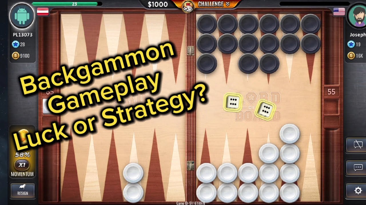 Backgammon Lord of the Board - Mobile Gameplay VS Joseph (USA)
