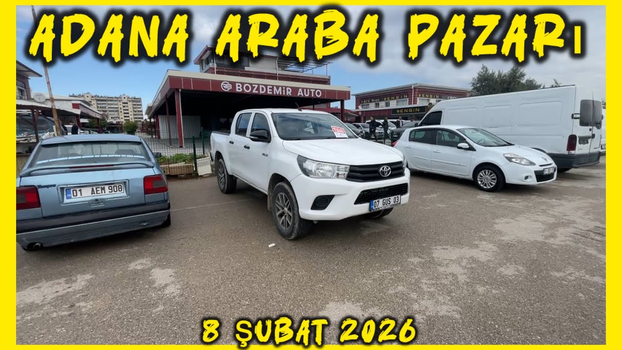 8 ŞUBAT 2026  ADANA OTO PAZARI. 2.EL ARABA PİYASASI SAHİBİNDEN SATILIK OTOMOBİLLER ARABA PİYASASI