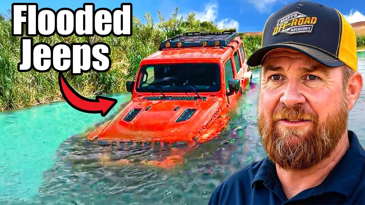 Rescuing $500,000 Totaled Jeeps… Don’t Drive In Water!