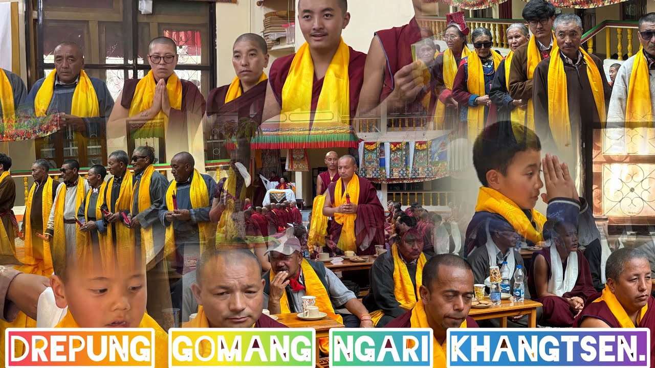 སྒོ་མང་མངའ་རིས་ཁང་མཚན་དུ་དགེ་བཤེས་མཆོད་འབུལ་སྐབས། Gomang- ||Ngari Khangtsen||#congratulations#peace#