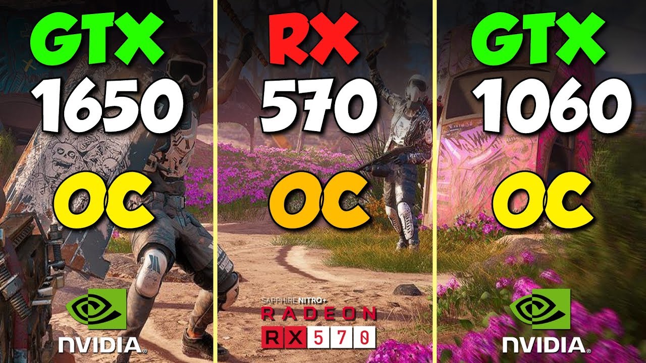 RX 570 vs. GTX 1650 vs. GTX 1060