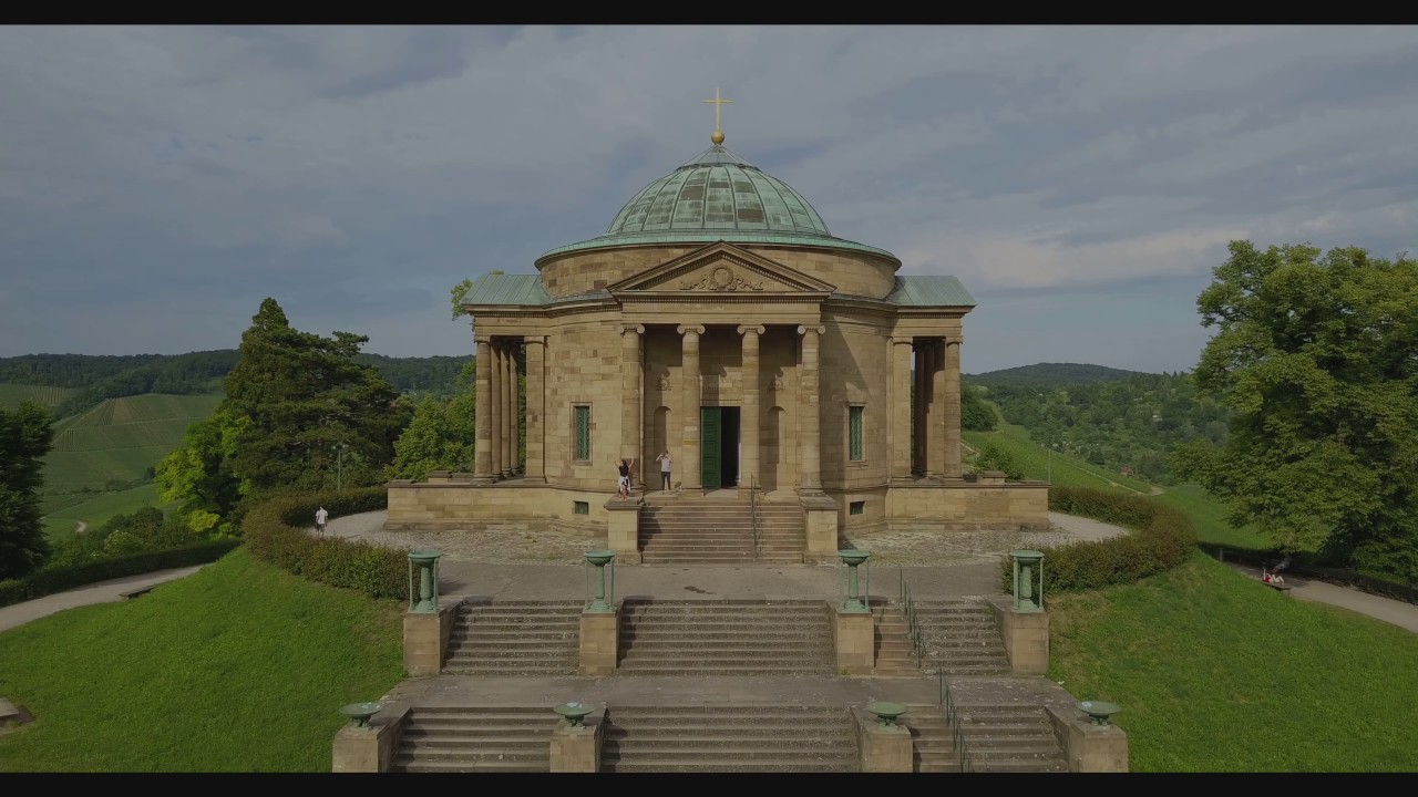 Flug &uuml;ber Stuttgart- Untert&uuml;rkheim / W&uuml;rtt. Grabkapelle