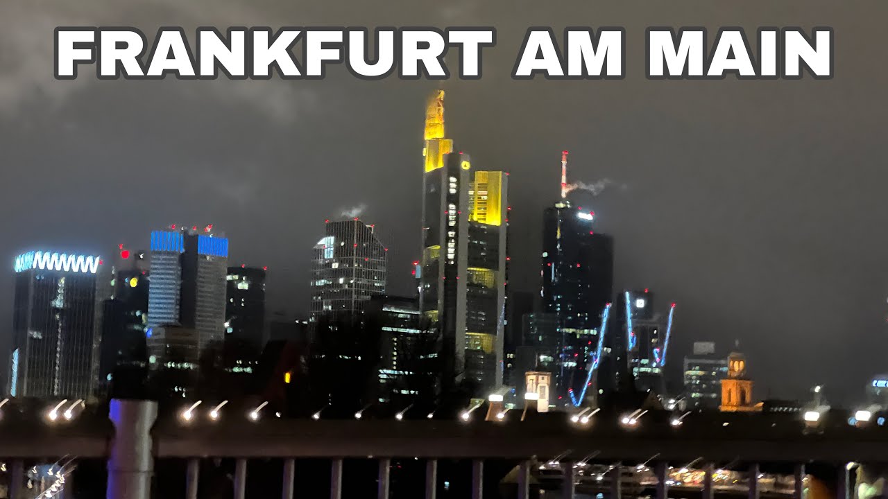 Frankfurt am Main Night Tour 2022 | Ludwig-Erhard-Anlage| Katharinenkreisel | Germany