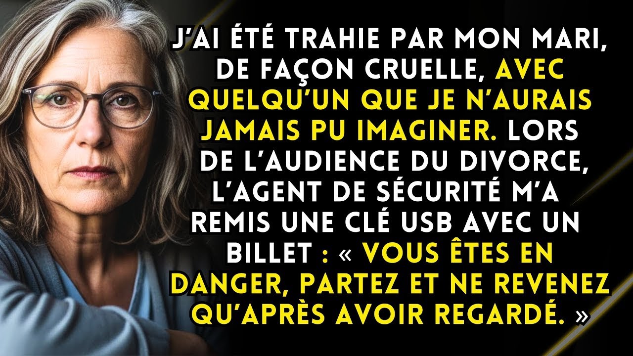 À l’audience du divorce, le garde m’a donné une clé USB avec un billet : « Vous êtes en danger »