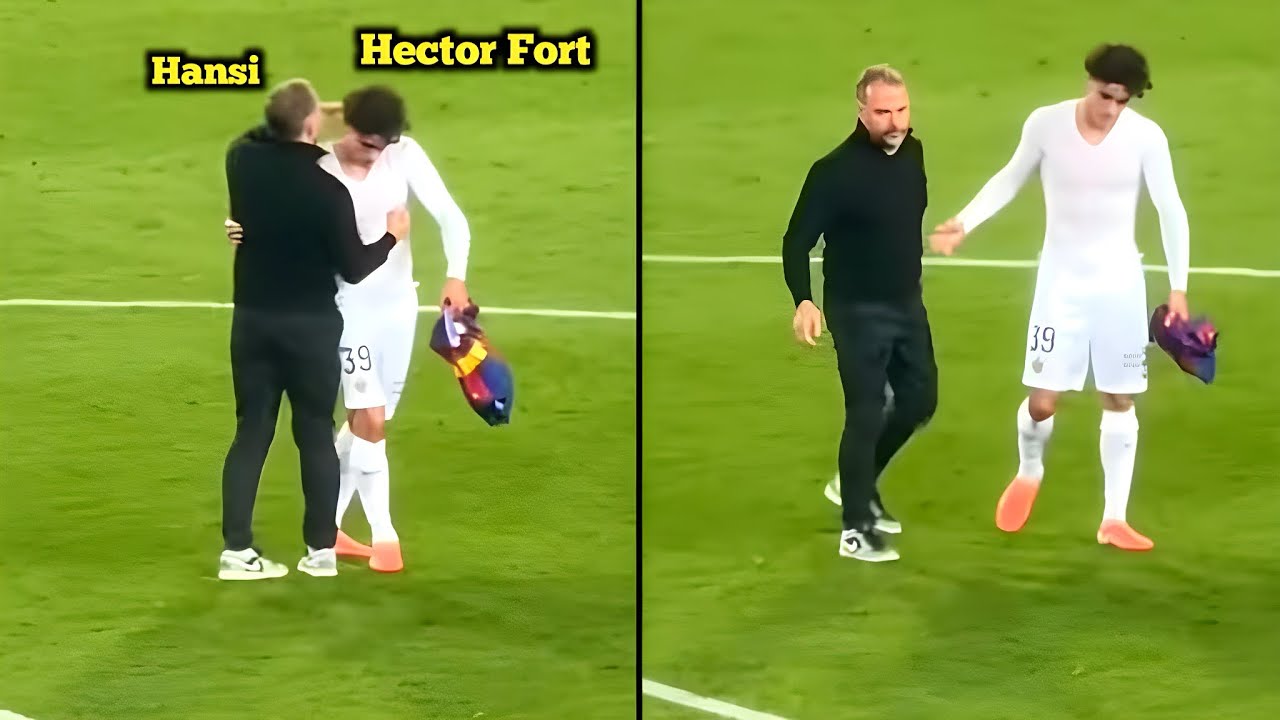 Трогательный момент Ханси Флика с Эктором Фортом после победы «Барселоны» над «Эльче» со счётом 3:1