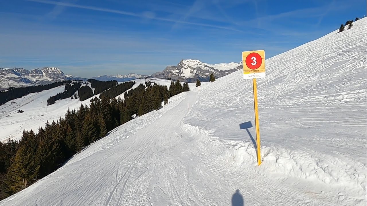 Is Red Chailettes Hard Enough to Be a Red Run? Skiing Megève POV - Feb 2024