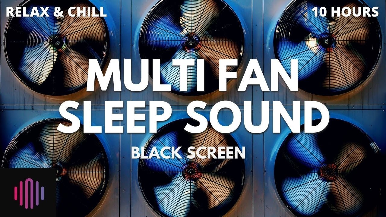 Sleep sound made with six layered fans  / Fan noise for sleep  / 10 hours with black screen
