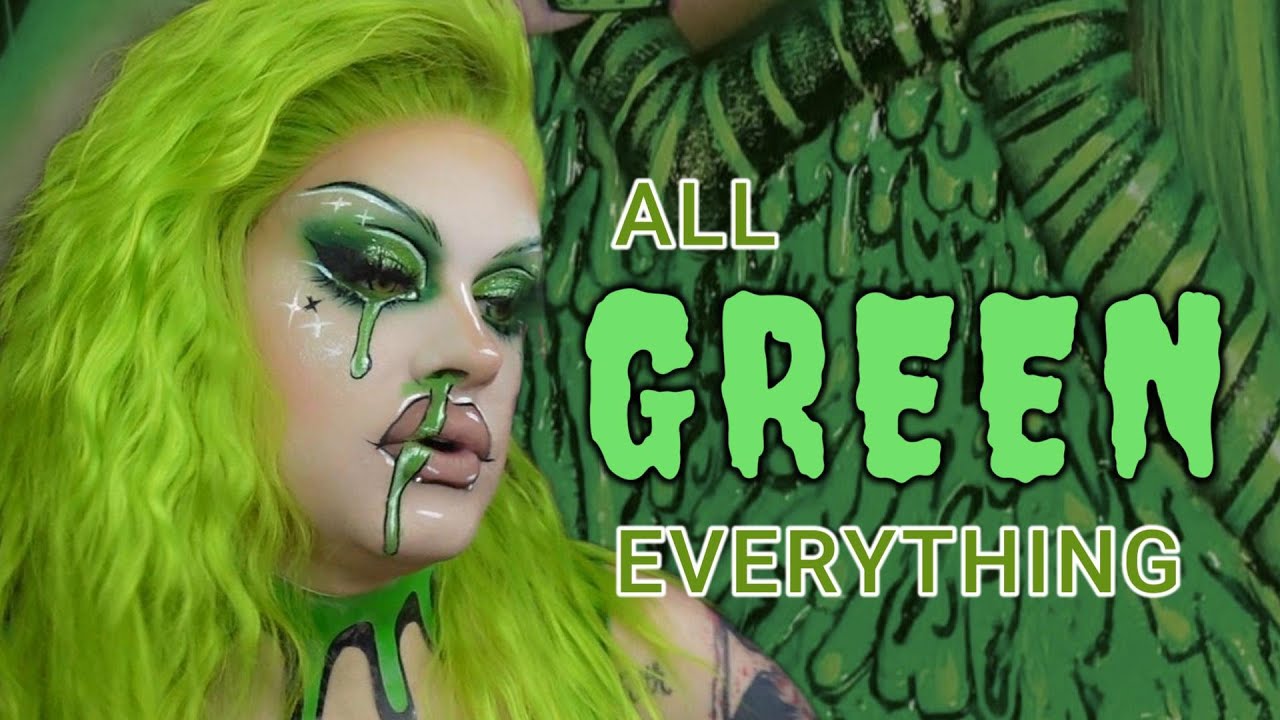 GREEN: MONOCHROMATIC MAKEUP. DOING MY MAKEUP USING ONLY ONE COLOUR.