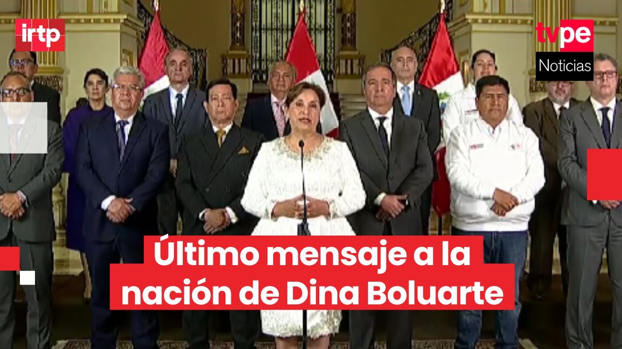 Este fue el &uacute;ltimo mensaje a la naci&oacute;n de Dina Boluarte tras ser vacada por el Congreso
