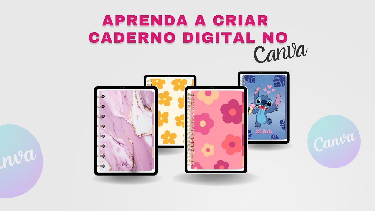 Aprenda a criar caderno digital no canva