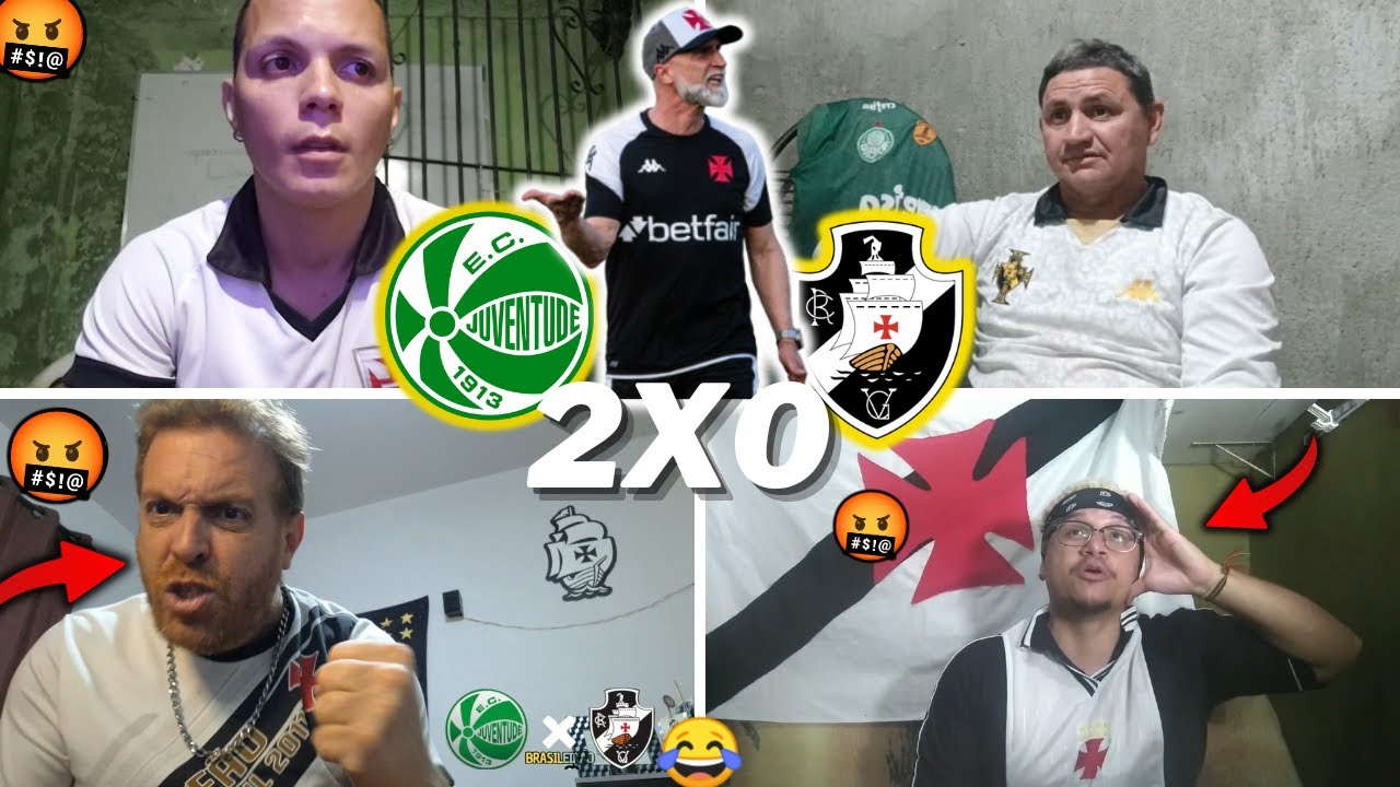 REA&Ccedil;&Otilde;ES VASCAINAS E TRISTEZA TOTAL- S&Eacute;RIE B TA CHEGANDO- JUVENTUDE 2X0 VASCO- BRASILEIR&Atilde;O 2024- KKK