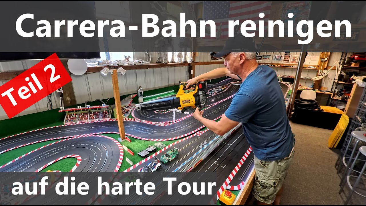 Wie ich meine Carrera Digital Bahn reinige, Feintuning und die ersten Fahrversuche. Teil 2
