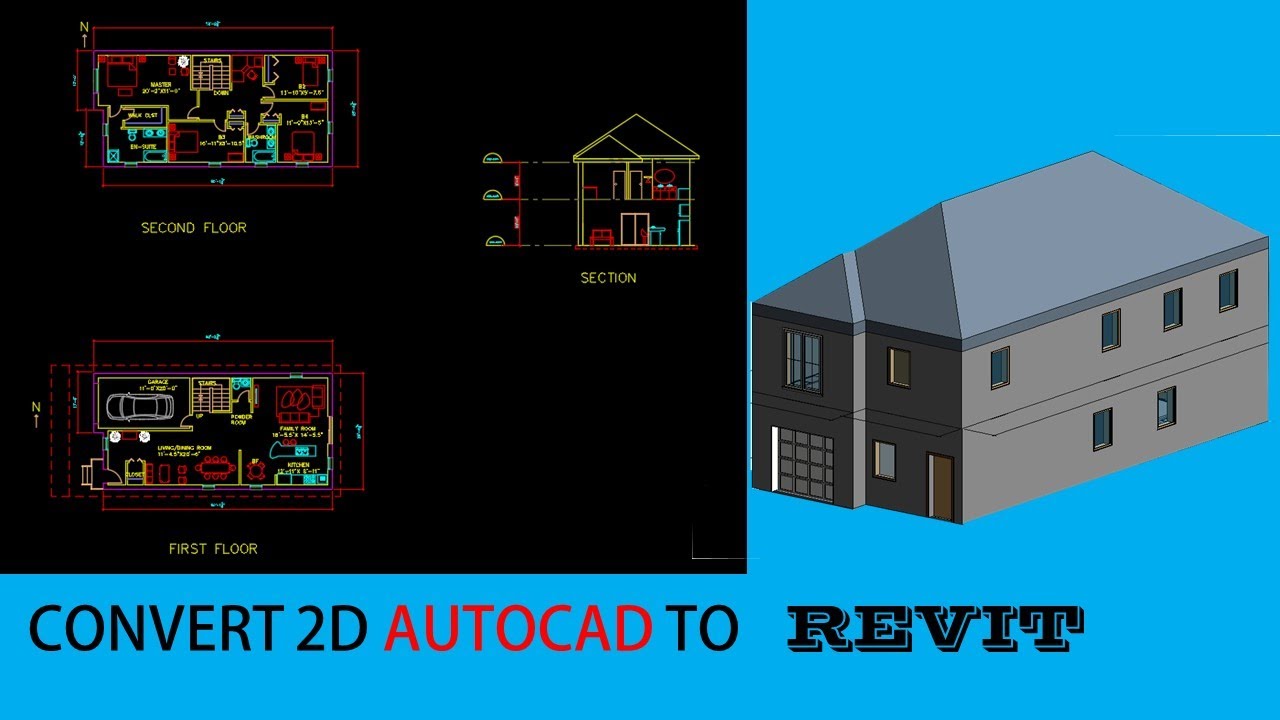 How to convert a 2D AutoCAD drawing to a 3D Revit model | Revit Tutorial | Tips and Tricks