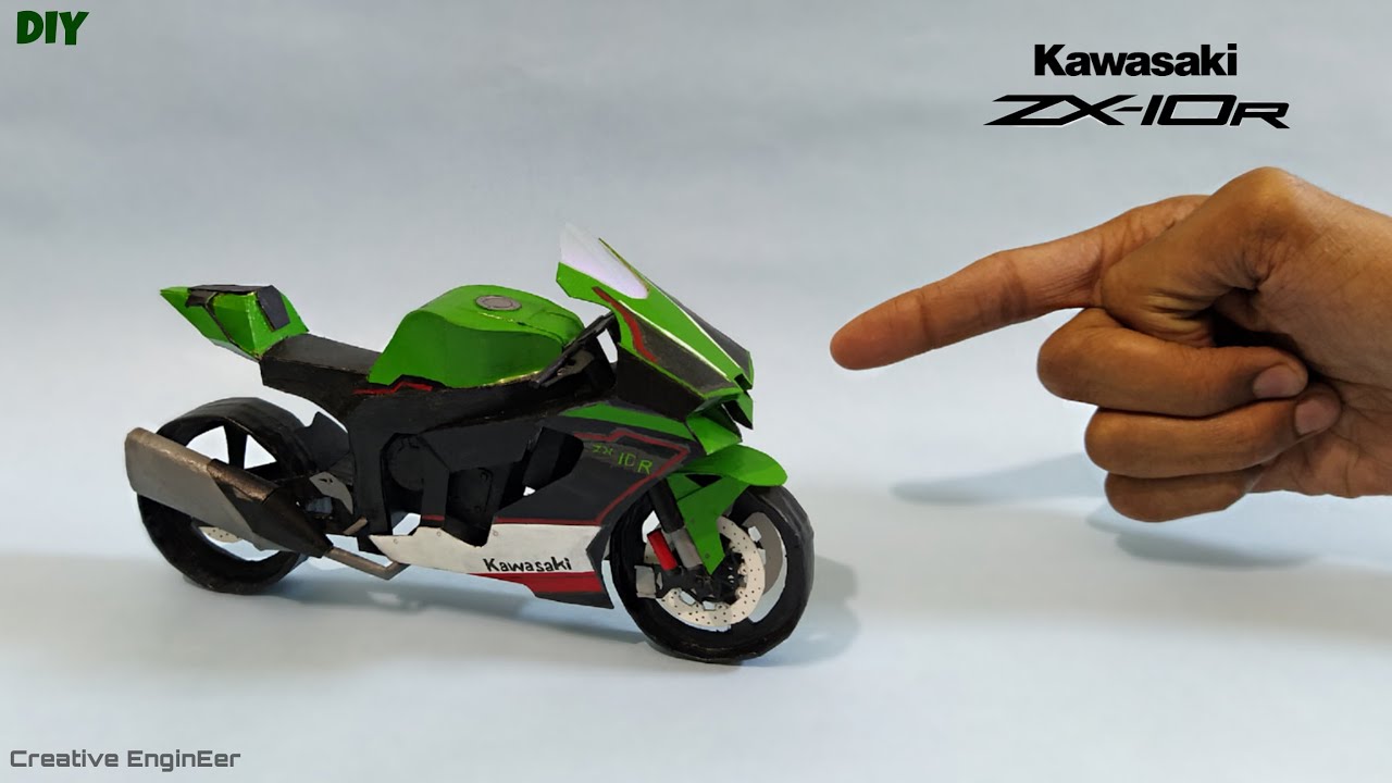 DIY Kawasaki Ninja ZX10R | How to make bike with paper and cardboard