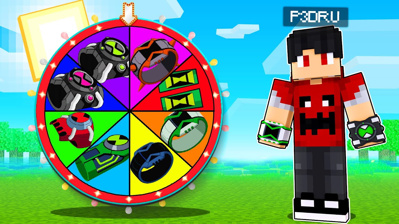ROLETA DO OMNITRIX DO BEN 10 NO MINECRAFT! ‹‹ P3DRU ››