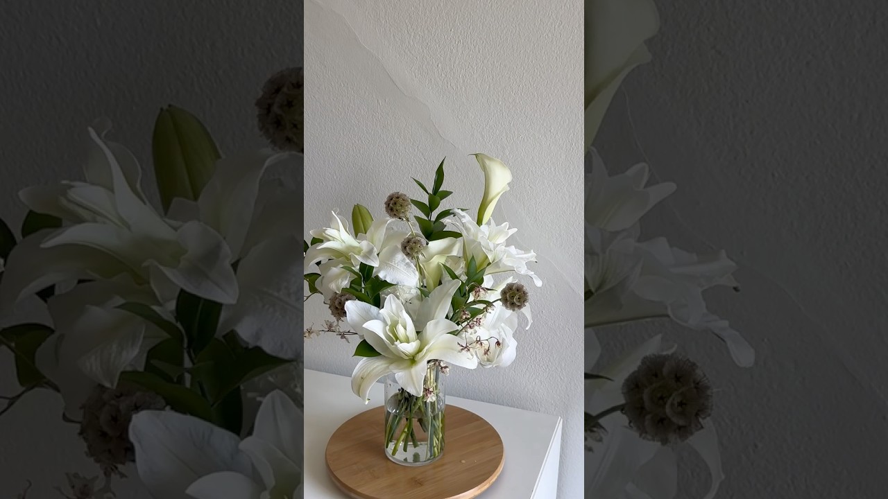 How to Arrange White Lilies in a Vase | Easy Floral Design