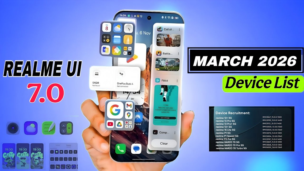 Realme UI 7.0 March 2026 Updated Full Device list | realme Android 16 Update & Top Features ⚡