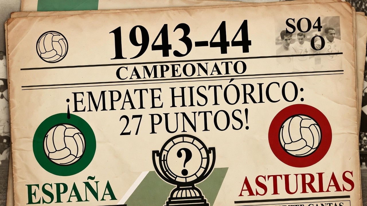 El Histórico Empate entre España y Asturias en la Temporada 1943 44