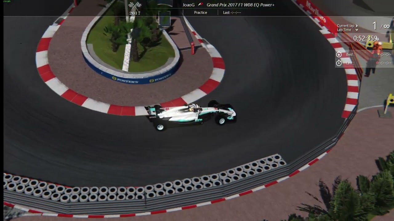 Assetto Corsa - Circuit of Monaco - Lewis Hamilton - Mercedes Benz W-08 F1 - 1.53.662 - With G29