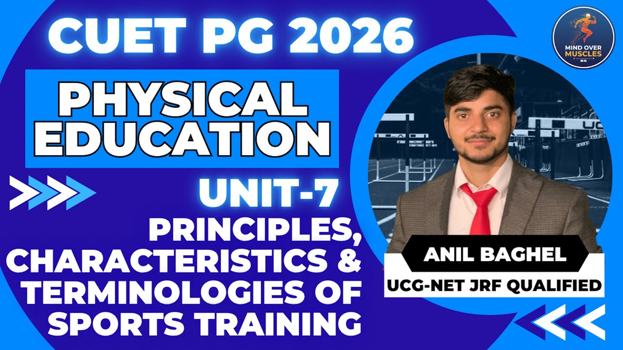 Principles, Characteristics & Terminologies of Sports Training | Unit 7 | MPED CUET PG 2026