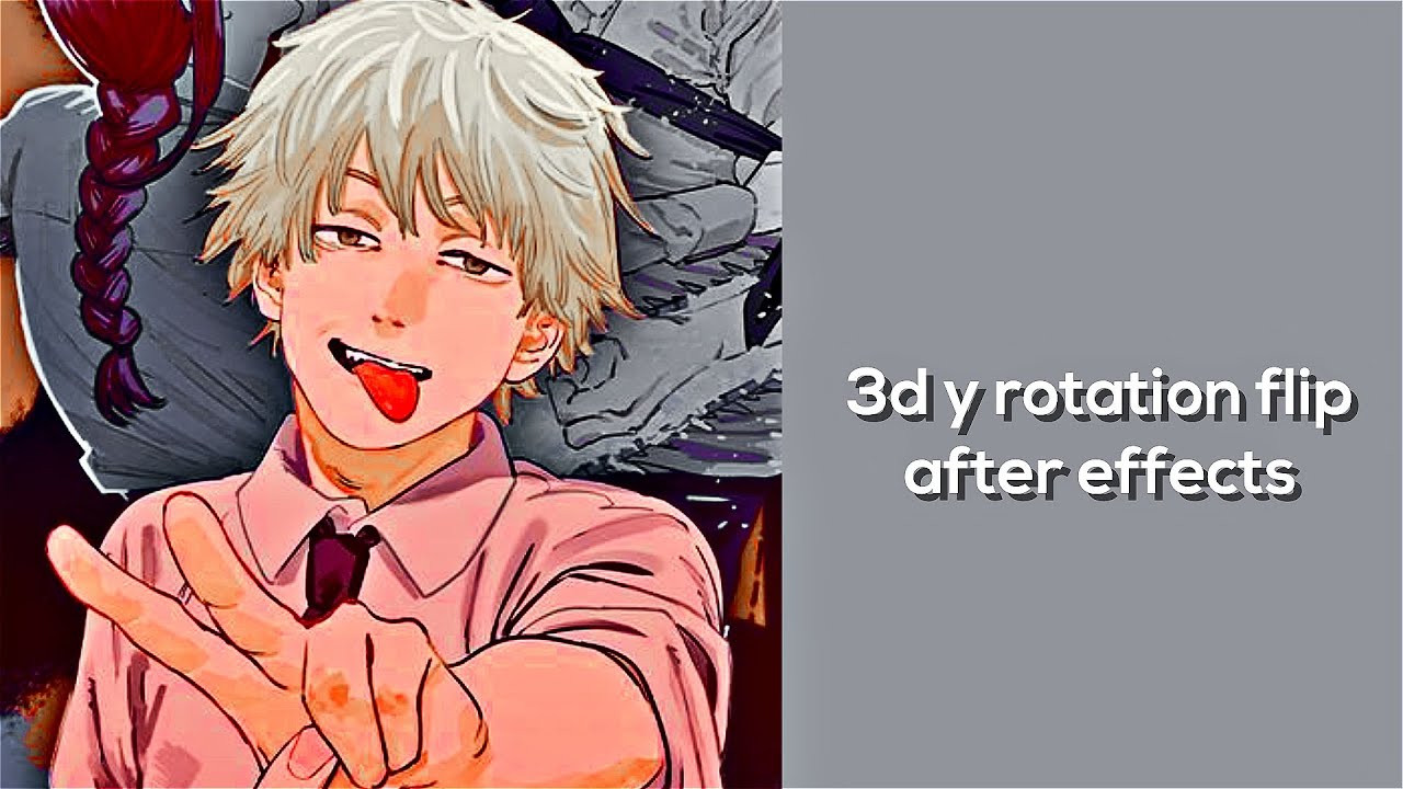 3d y rotation flip | after effects