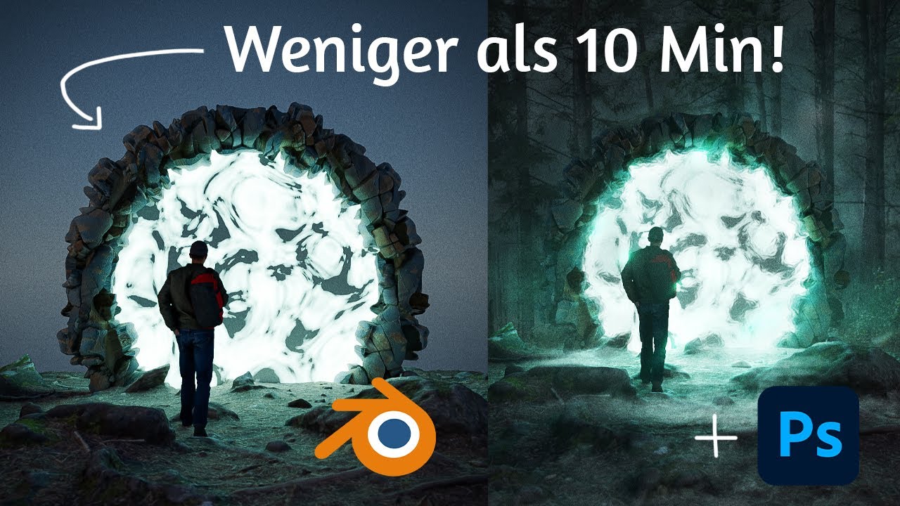 Blender Quicktipp: Ein MAGISCHES Portal in wenigen Minuten! (deutsch)