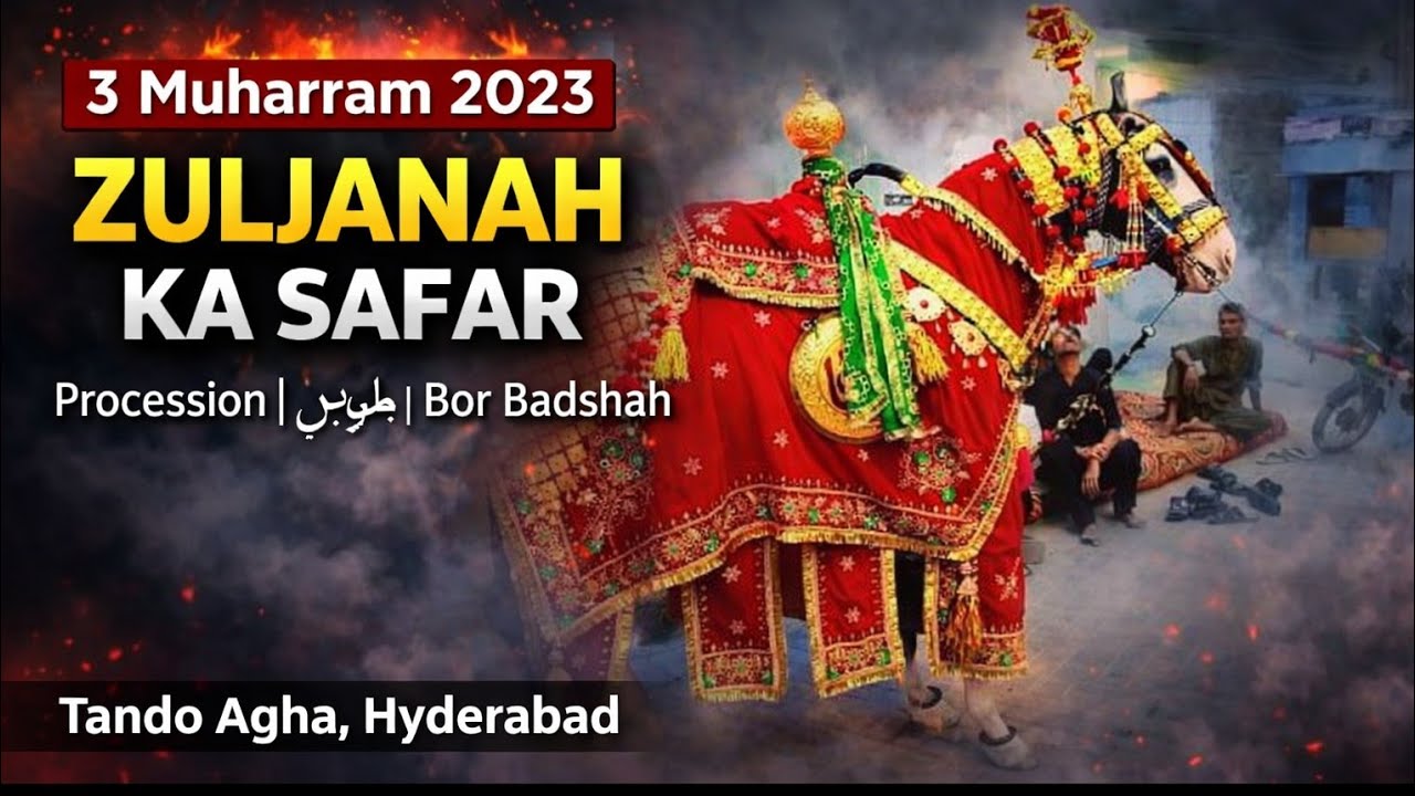 3 Moharam 2023 |Zuljanah ka Safar|Procession/جلوس|Bor Badshah|Tando Agha Hyderabad