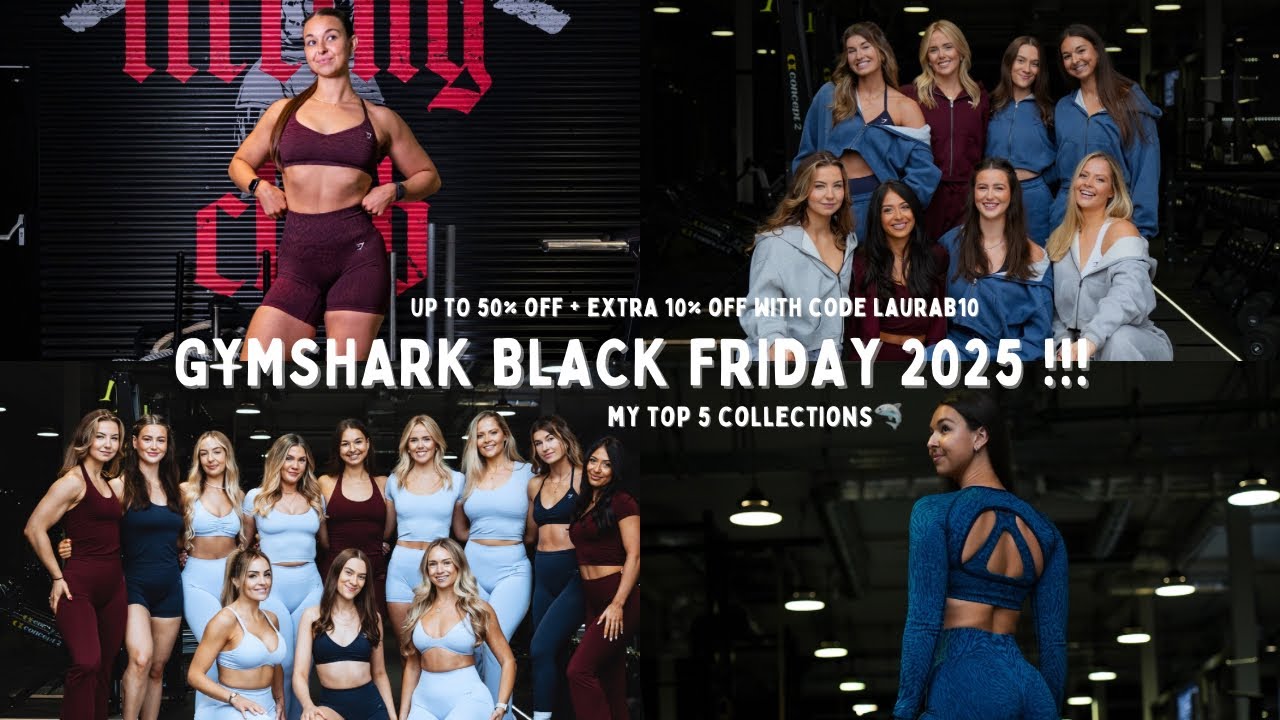 GYMSHARK BLACK FRIDAY SALE 2025! - up to 50% + extra 10% off with code LAURAB10! 🦈🛍️