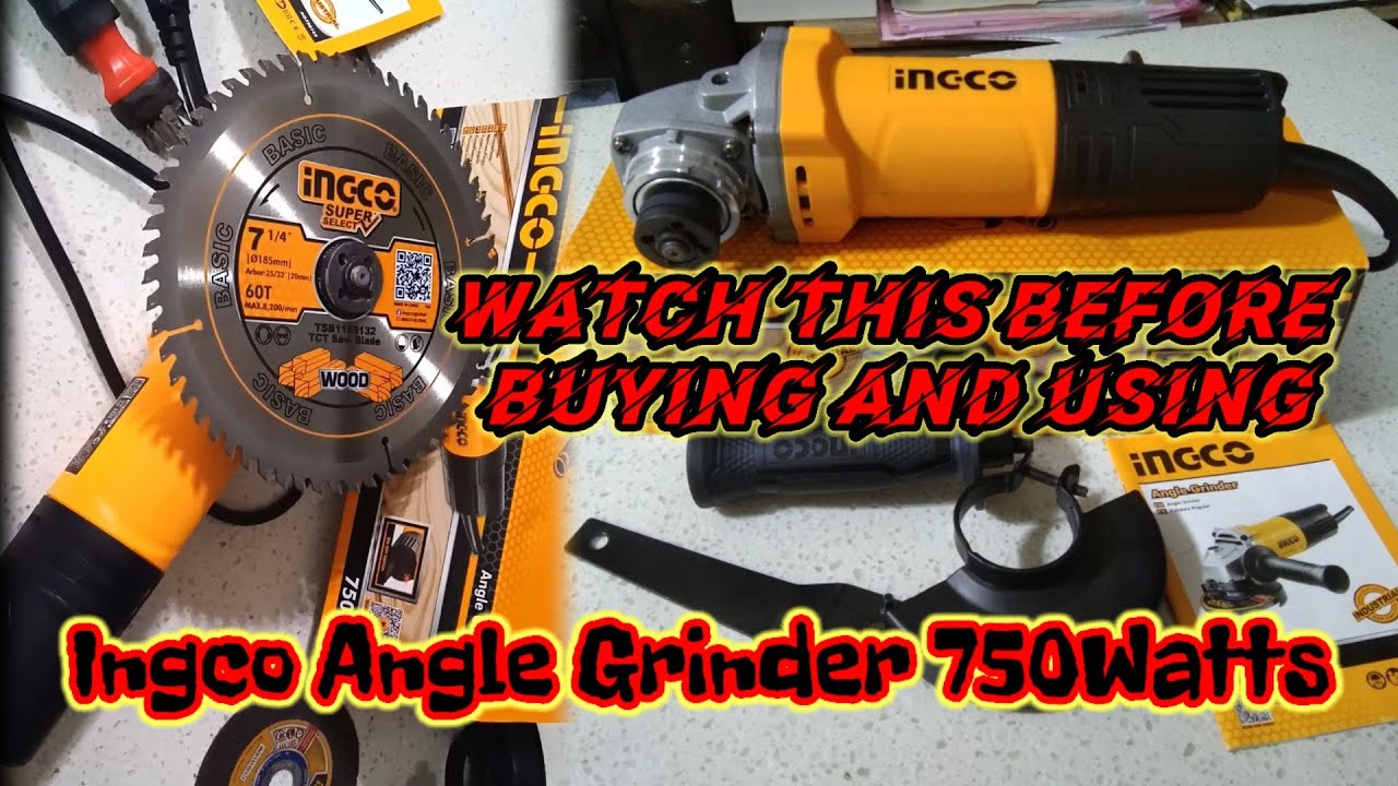 INGCO ANGLE GRINDER 750WATTS REVIEW/ SAFETY TIPS HOW TO USE IT PROPERLY/ CUT TEST ON STEEL PLATE