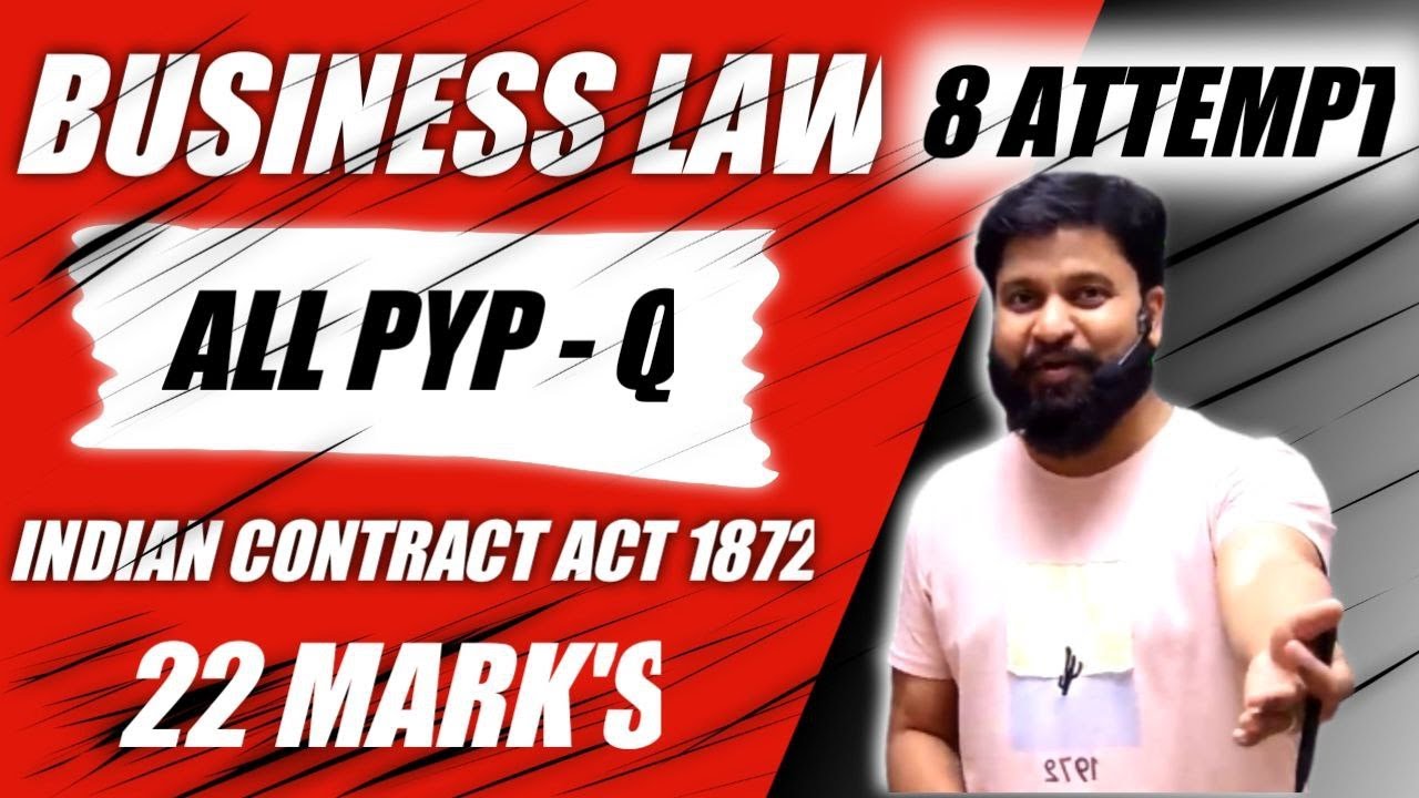 22 MARKS I CA Foundation Business Law ICA PYQ I CTC Classes
